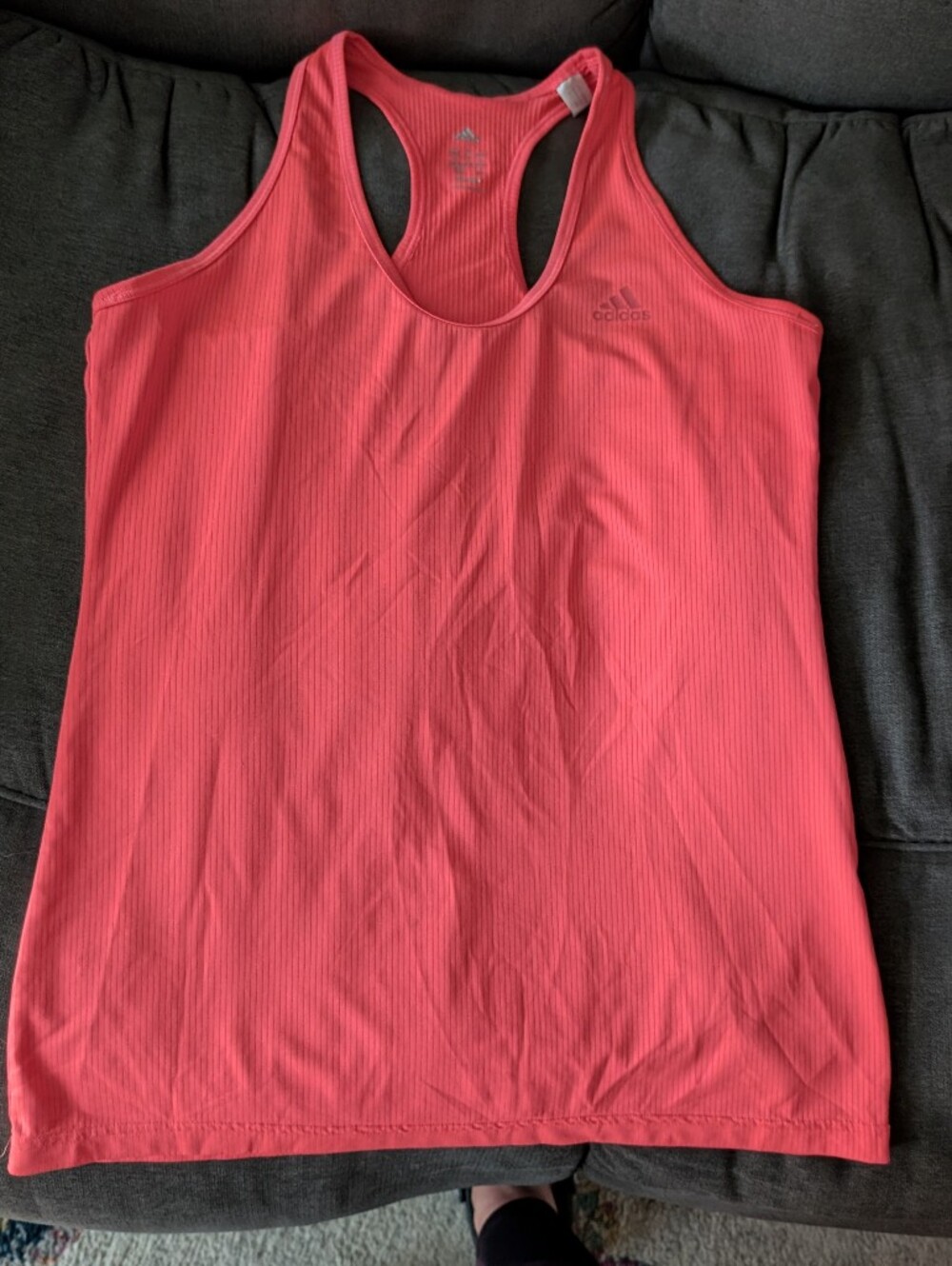 adidas Coral Ribbed Racerback Tank Top